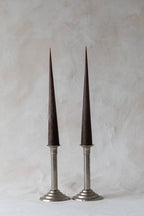 Vintage Silver Column Candlesticks