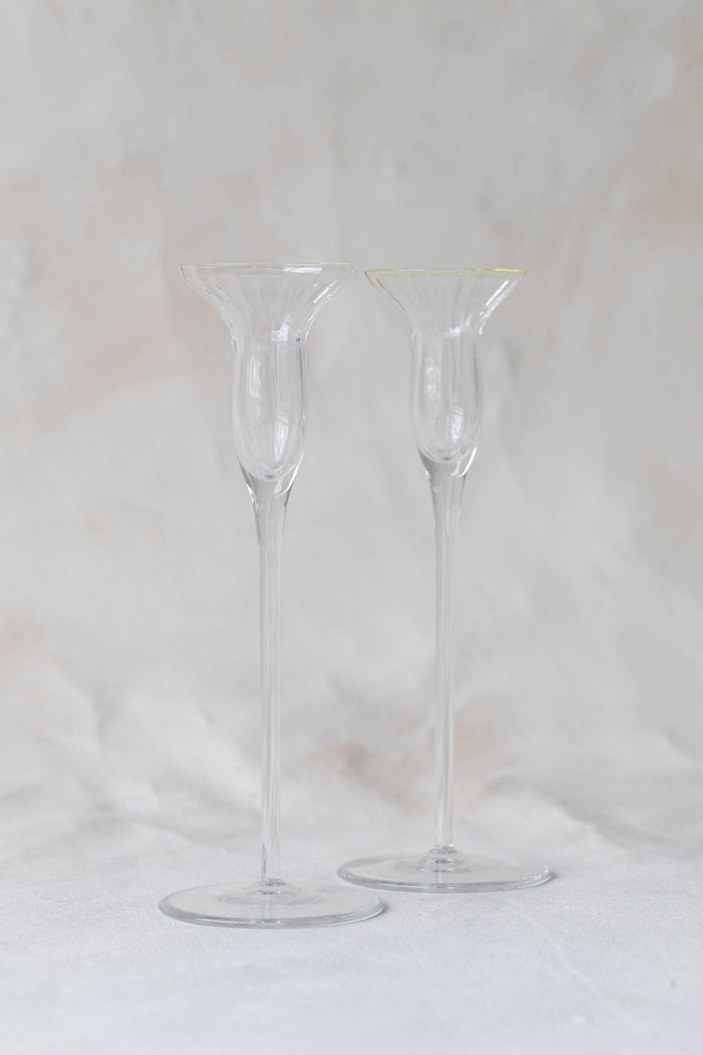 Vintage Tall Crystal Candlesticks
