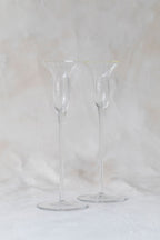 Vintage Tall Crystal Candlesticks