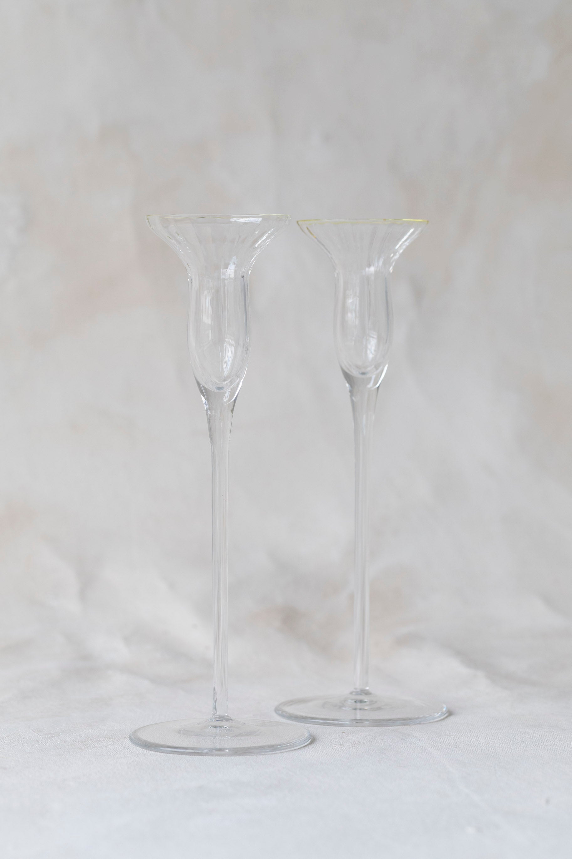Vintage Tall Crystal Candlesticks