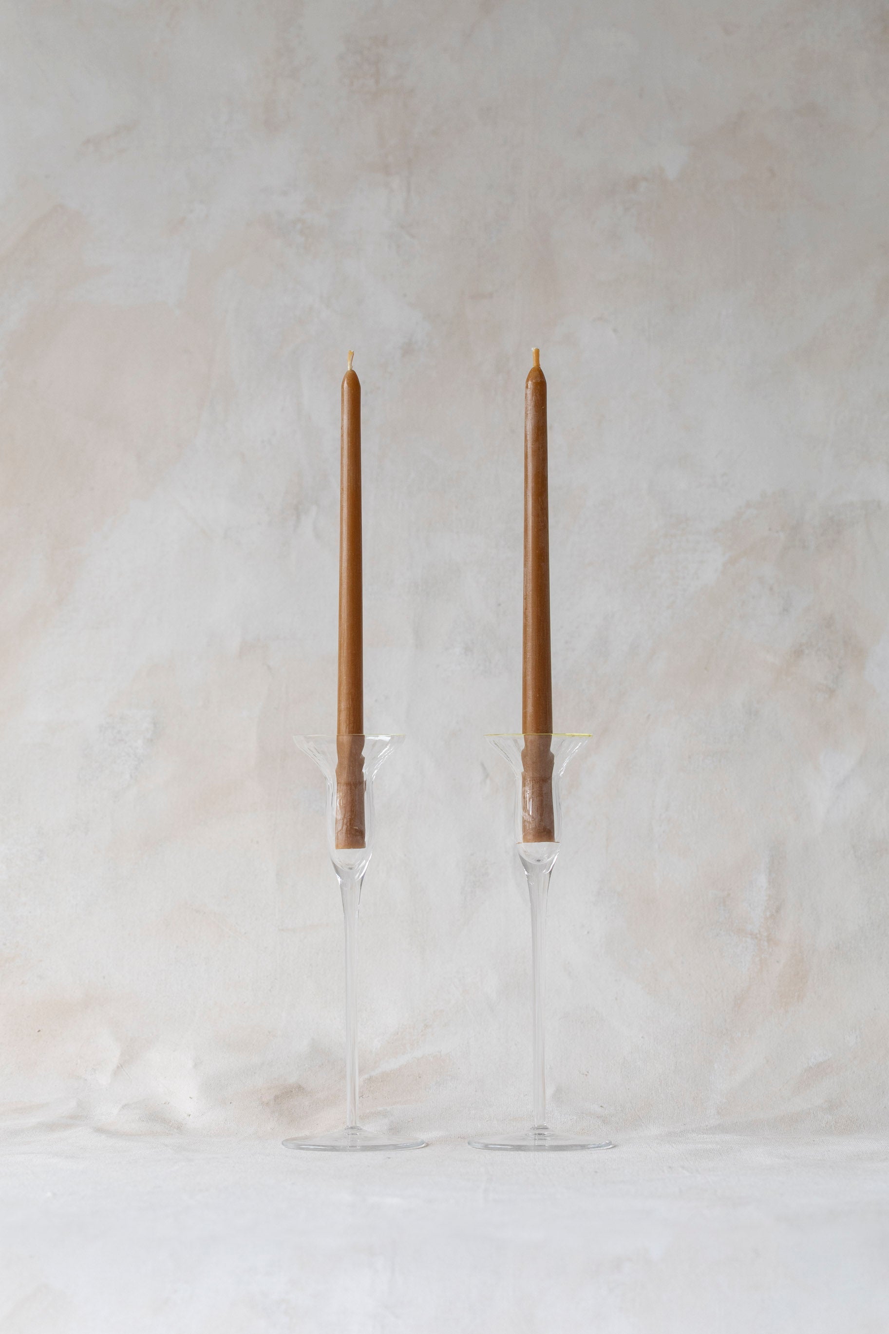 Vintage Tall Crystal Candlesticks