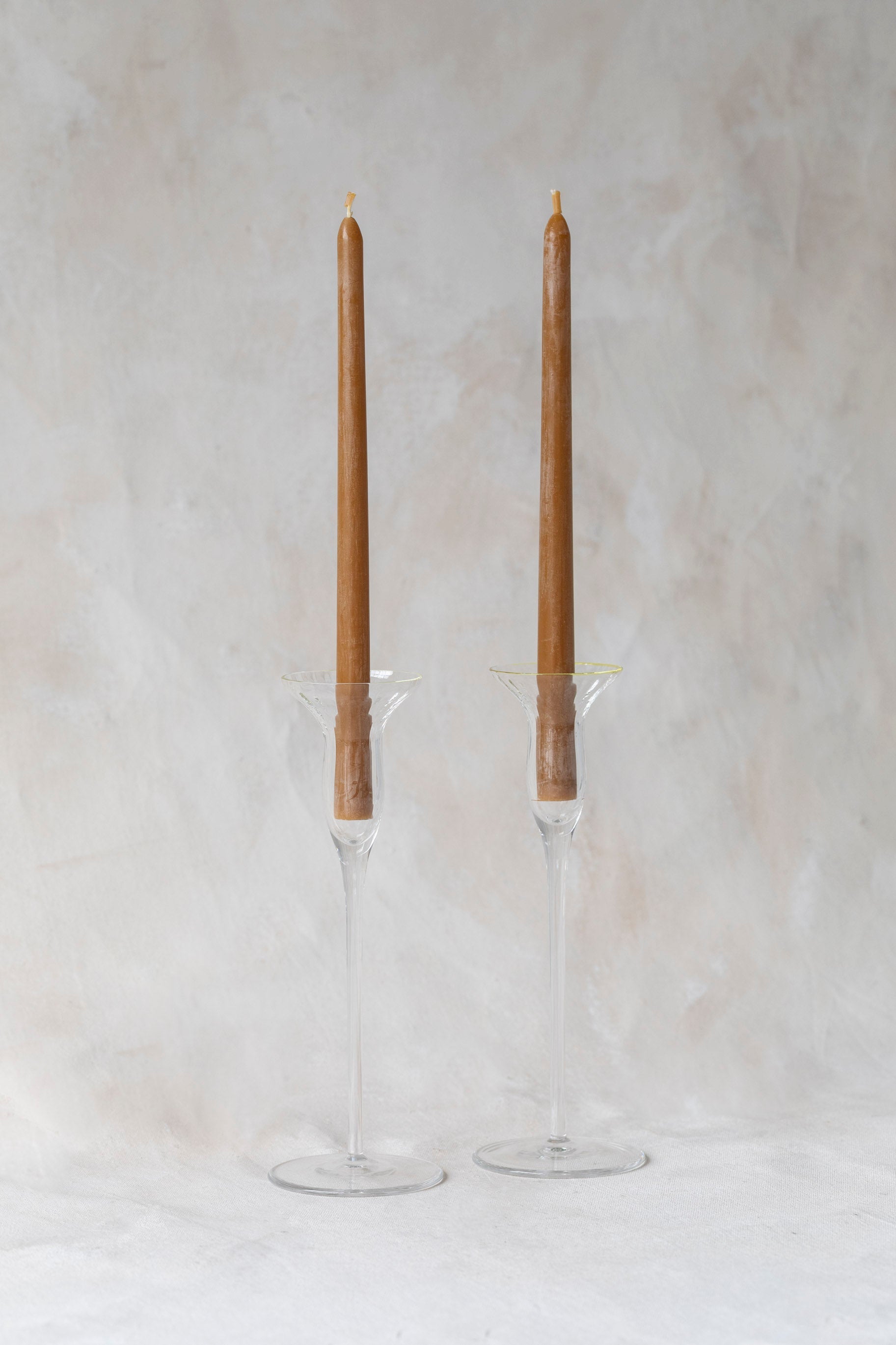 Vintage Tall Crystal Candlesticks