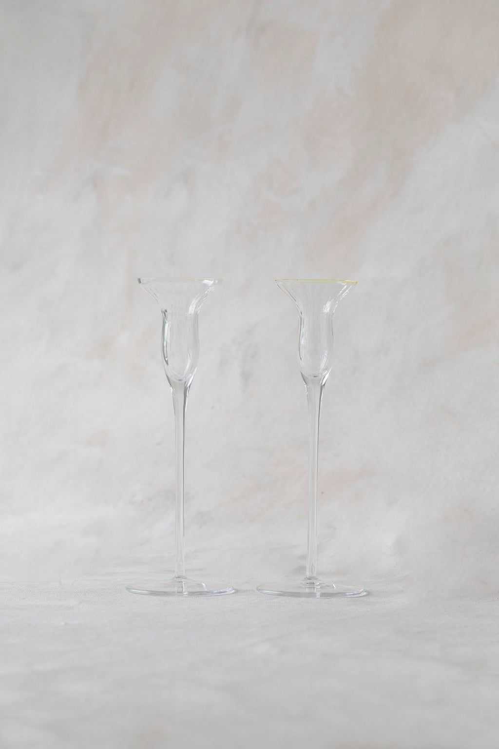 Vintage Tall Crystal Candlesticks