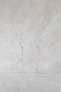 Vintage Tall Crystal Candlesticks
