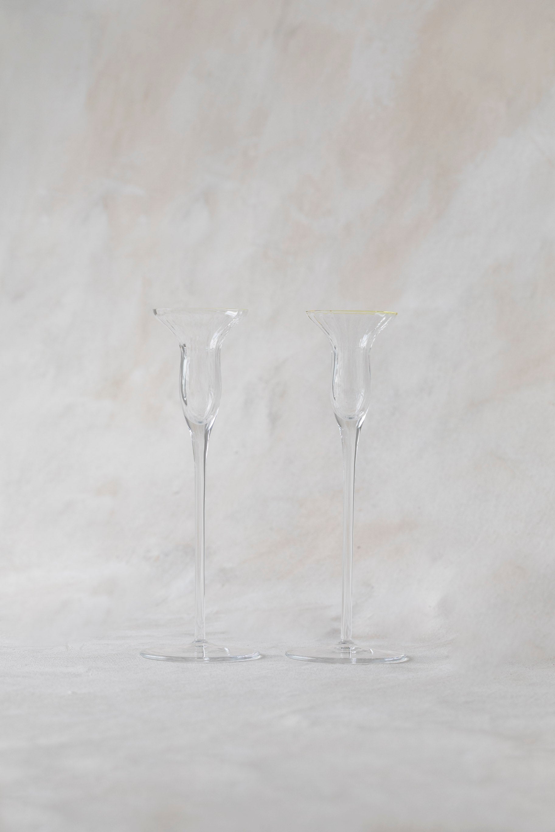 Vintage Tall Crystal Candlesticks